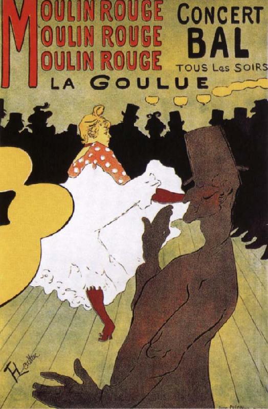 Henri de toulouse-lautrec La Goulue,Dance at the Moulin Rouge France oil painting art